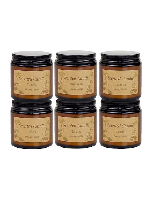 Set de velas aromáticas Bluelander 6 piezas