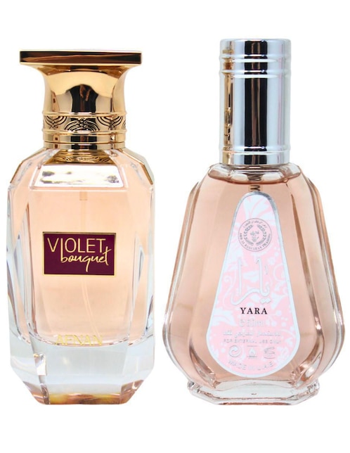 Set de fragancia Afnan Violet Bouquet & Lattafa Yara para mujer