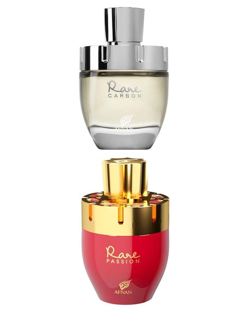 Set eau de parfum Afnan Rare Carbon + Rare Passion unisex