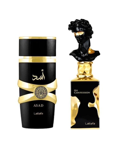 Set Eau de parfum Lattafa Asad & His Confession para hombre