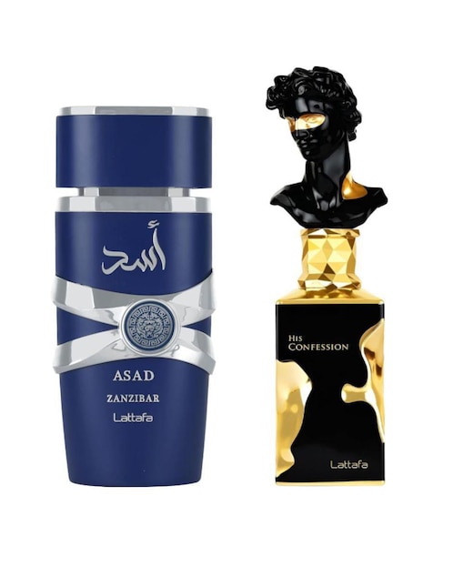 Set Eau de parfum Lattafa Asad & His Confession para hombre