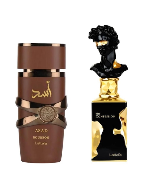 Set Eau de parfum Lattafa Asad & His Confession para hombre