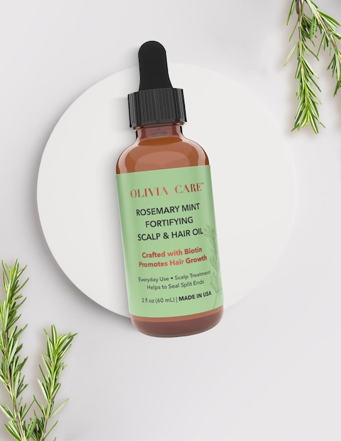 Tratamiento para cuero cabelludo aceite fortificante cabello de menta y romero crecimiento