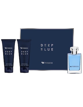 Set De Fragancia Ferrioni Deep Blue Para Hombre