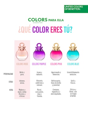 Eau de toilette Benetton Colors Rose para mujer