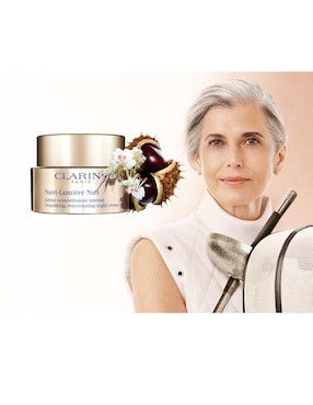 Crema facial recomendada para revitalizar de noche Clarins Nutri-Lumière Nuit para piel sensible
