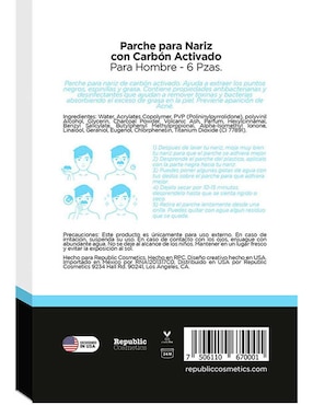 Parches nasales adiós puntos negros Republic Cosmetics