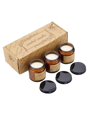 Vela aromática Bluelander 3 piezas aroma floral