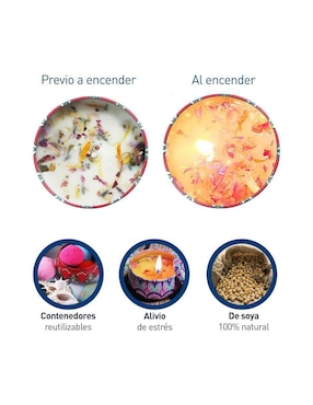 Vela aromática Bluelander 4 piezas aroma floriental