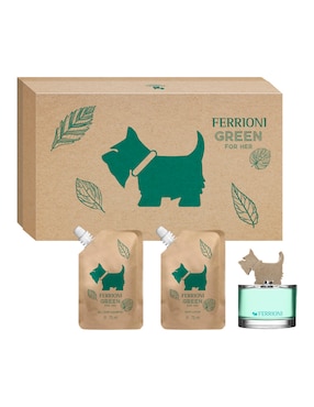 Set Eau De Toilette Ferrioni Green For Her Para Mujer