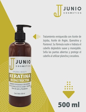 Tratamiento capilar hidratante Junio Cosmetics