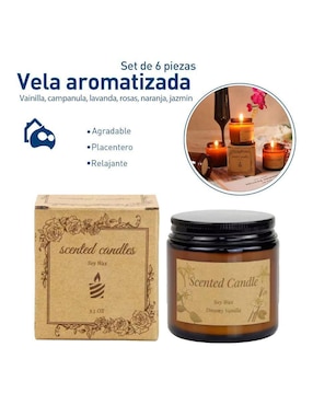 Set de velas aromáticas Bluelander 6 piezas