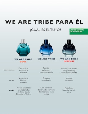 Set Eau de toilette Benetton We are tribe cool para hombre