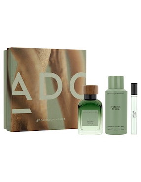 Kit Eau De Parfum Adolfo Dominguez Vetiver Terra Para Hombre