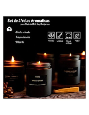 Set de velas aromáticas Bluelander 4 piezas