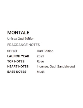 Eau de parfum Montale Oud Edition unisex