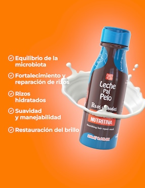 Mascarilla para cabello Leche Pal Pelo nutritiva para hidratar Leche Pal Pelo rizos y ondas 250 ml