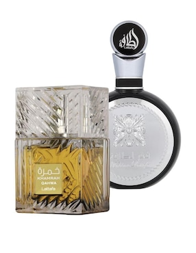 Set eau de parfum Lattafa Khamrah Qahwa y Fakhar para hombre