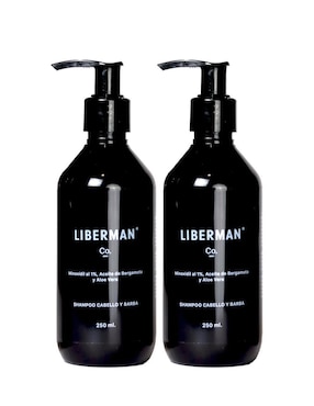 Kit tratamiento para barba y cabello shampoo capilar hidratante Liberman