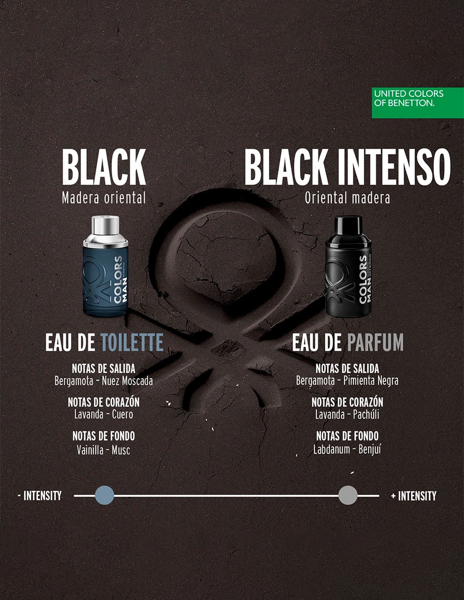 Eau de parfum Colors Man Black Intenso para hombre 10