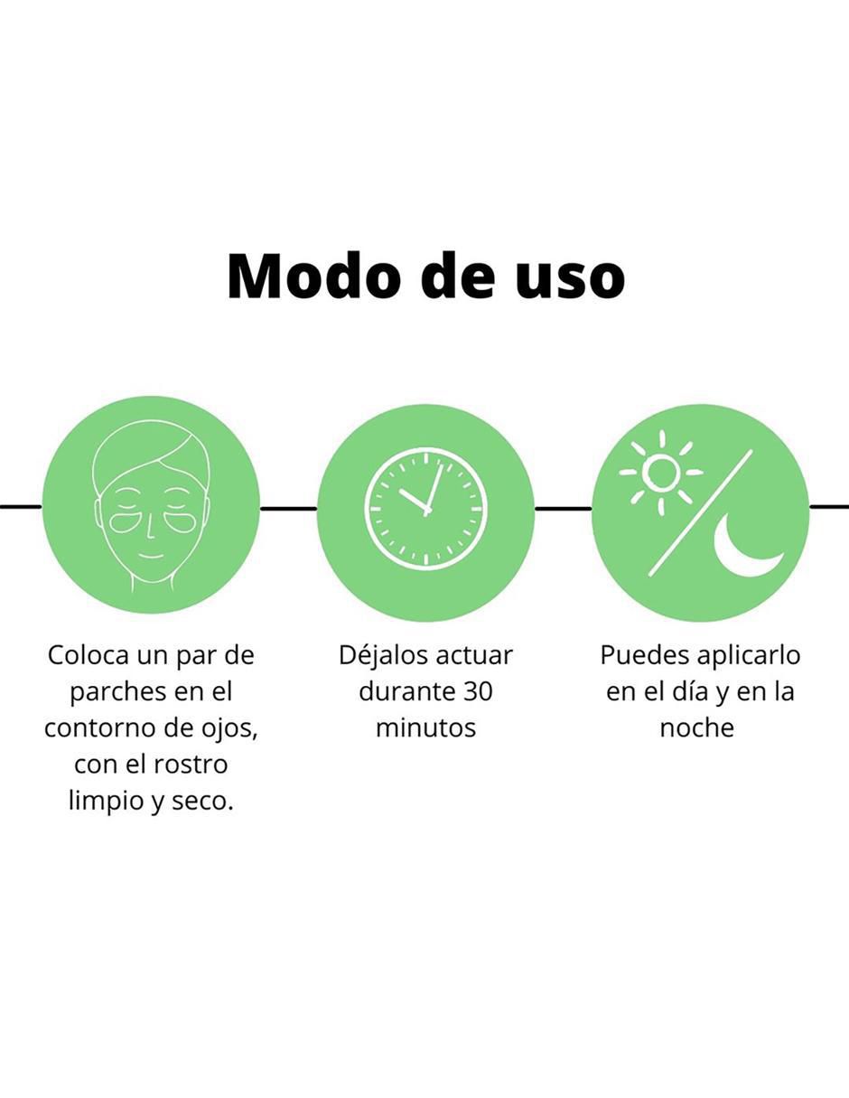 Parches para ojeras Hidrogel de Agua de rosas y Ácido hialurónico 2