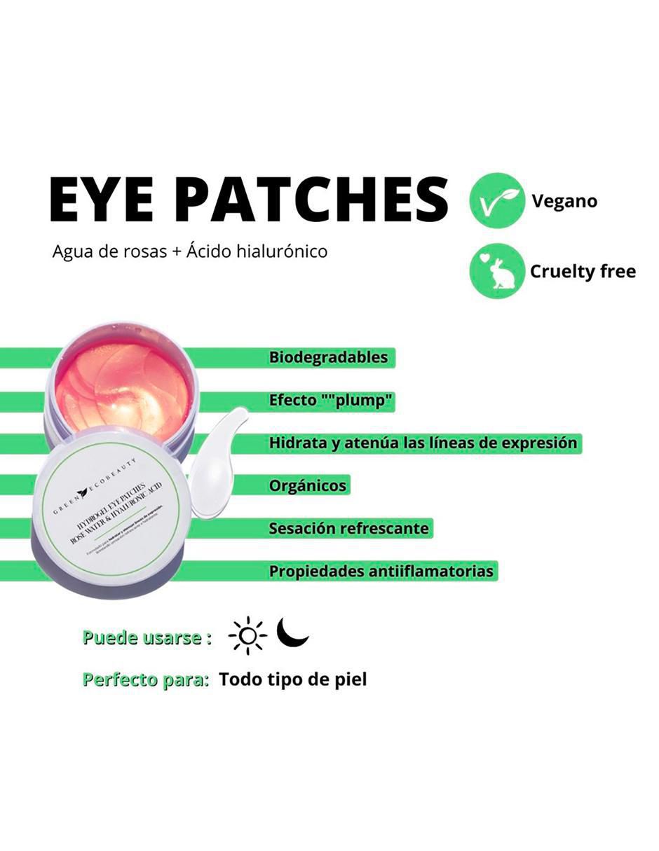 Parches para ojeras Hidrogel de Agua de rosas y Ácido hialurónico 4