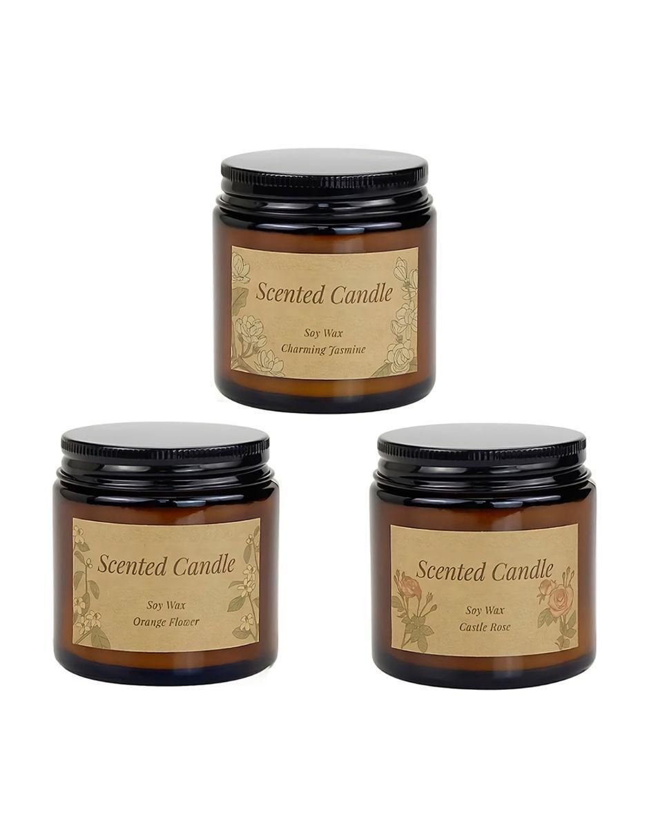 Vela aromática 3 piezas aroma floral Vela aromática 3 piezas aroma floral