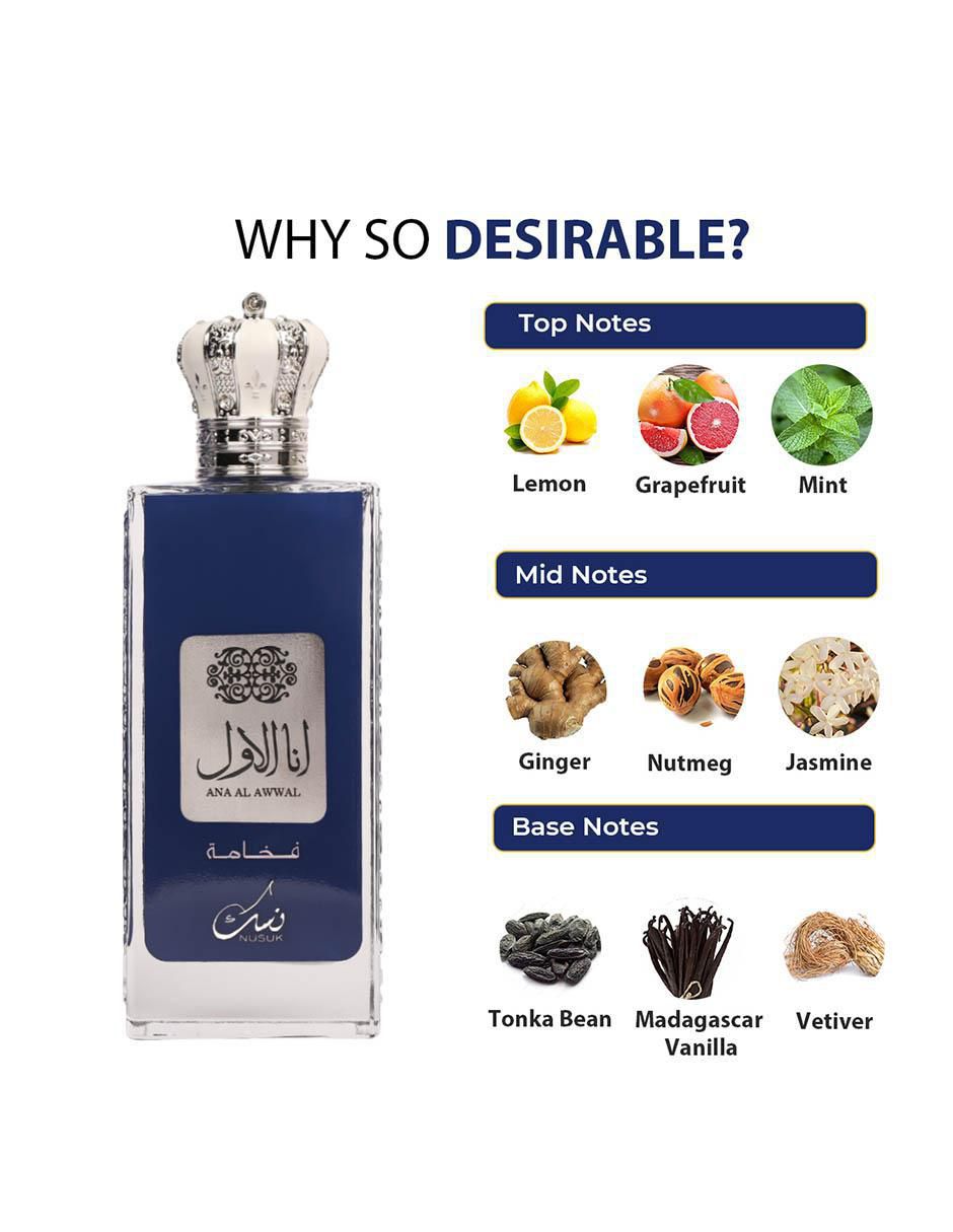 Eau de parfum Ana Al Awwal Silver-Blue para hombre 3