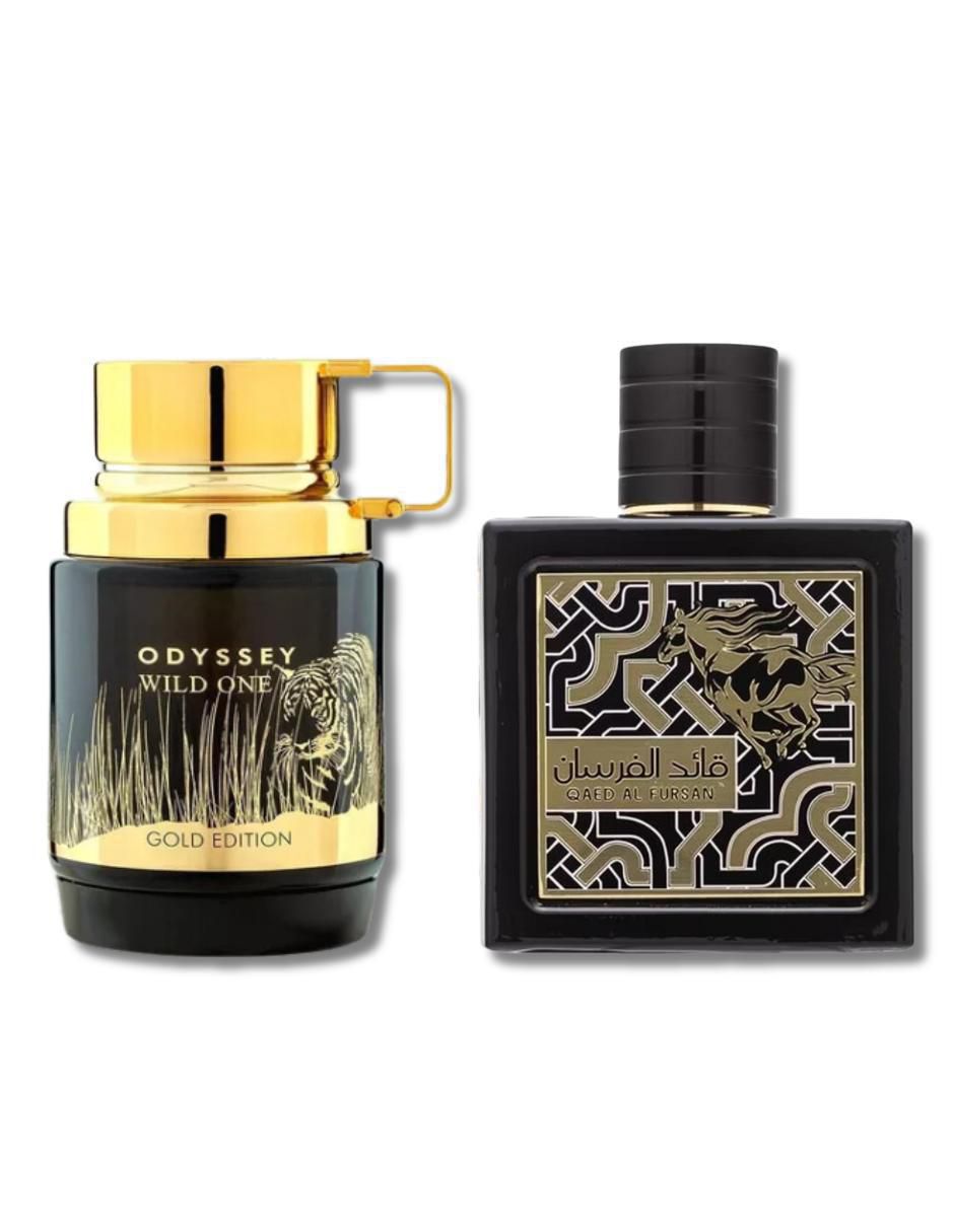 Set eau de parfum Duo Odyssey Wild One Gold Edition & QAED Al Fursan para hombre