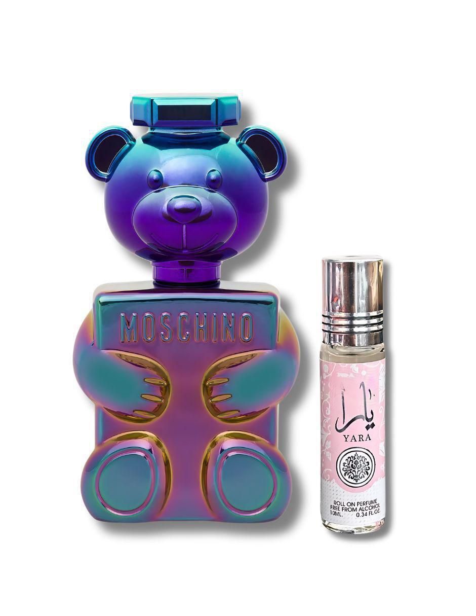 Set Eau de parfum Moschino Toy 2 Pearl Mas Yara Rollon Oil para mujer | Suburbia Set Eau de parfum Moschino Toy 2 Pearl Mas Yara Rollon Oil para mujer | Suburbia
