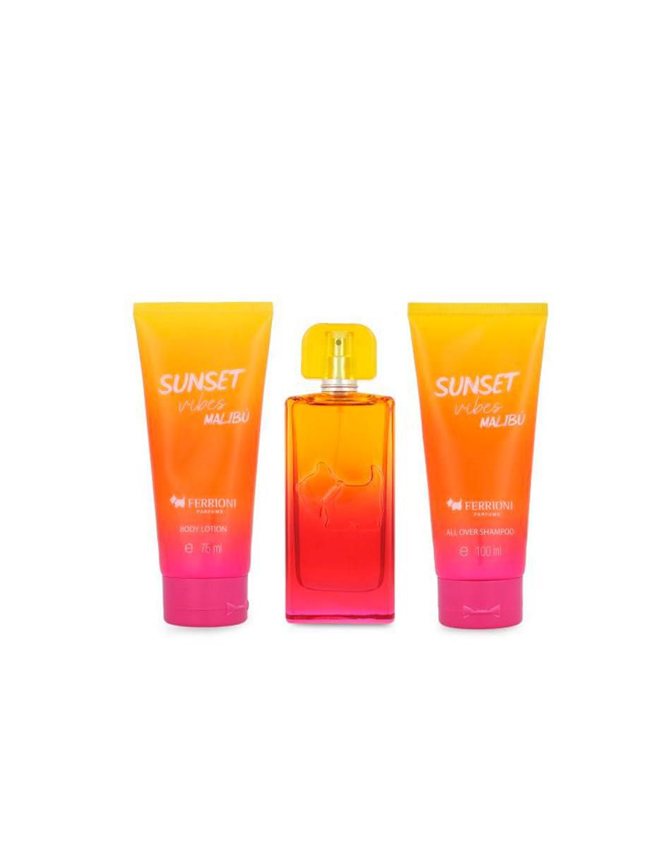 Set Eau de toilette Sunset Vibes Malibu para mujer Set Eau de toilette Sunset Vibes Malibu para mujer