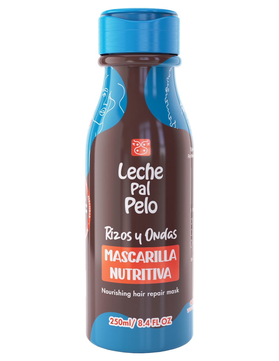 Mascarilla para cabello nutritiva para hidratar Leche Pal Pelo rizos y ondas 250 ml