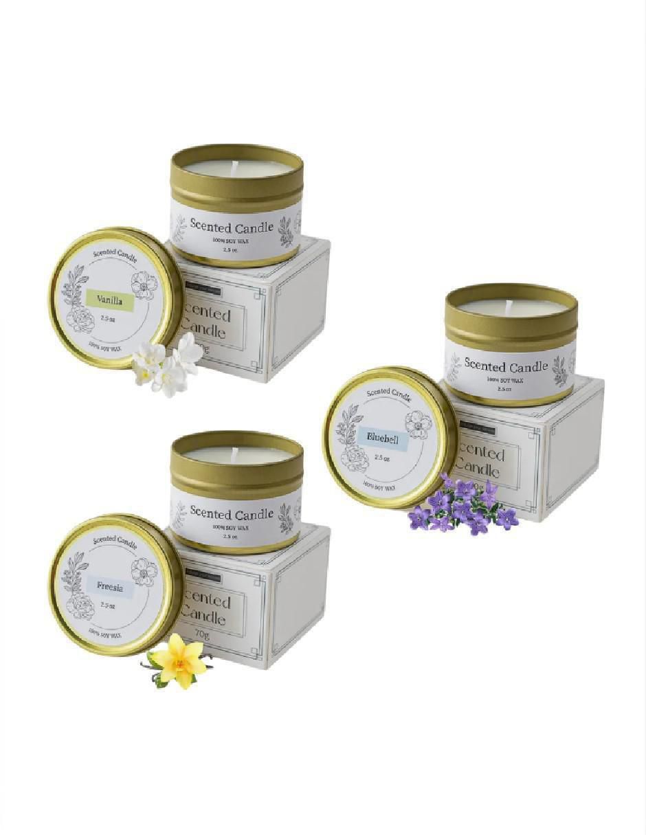 Set de velas aromáticas 3 piezas