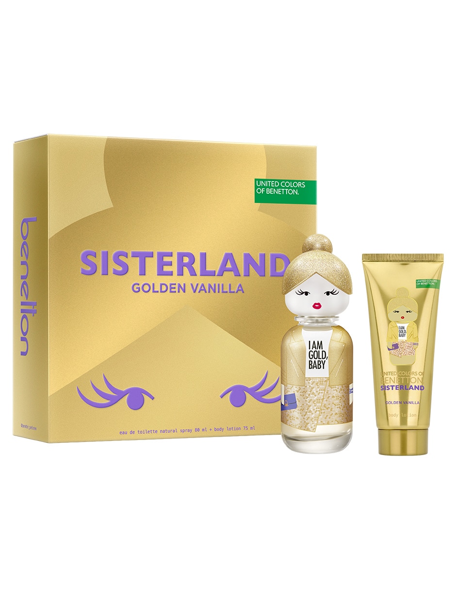 Kit Eau de parfum Benetton Sisterland Golden Vainilla para mujer